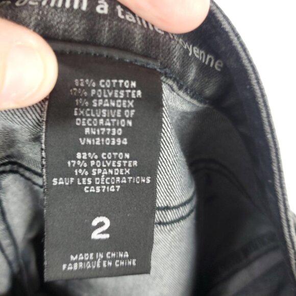 Mossimo Denim Mid-Rise Denim Leggings Womens Black Jeans Sz 2 - Picture 12 of 13